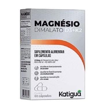 Imagem de Magnesio Dimalato D3 + K2 - 60 Cápsulas - Katiguá-Masculino