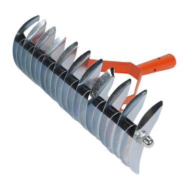 Imagem de Hyuduo Ancinho de Palha, Aço Inoxidável, Design Ergonômico, Remoção Eficiente de Palha, Alça Ajustável, Ferramenta de Cuidado de Gramado, Perfeito para Jardinagem