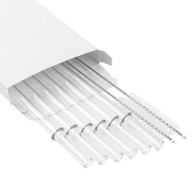 Imagem de Conjunto de canudos transparentes com 2 escovas de limpeza (6, 30,5 cm)