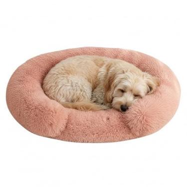 Imagem de Rkrouco Cama de cachorro fofa, calmante, para cães grandes, aquecendo, redondo, pequeno, médio, para animais de estimação, colchão aconchegante para gatos, canil, canil, gatinhos, tapete de dormir (M