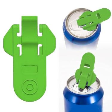 Imagem de 1 abridor de lata portátil à prova de poeira de fácil aderência - abridor de garrafa de cerveja e refrigerante sem esforço com mecanismo simples de virar e levantar - Construção de plástico durável