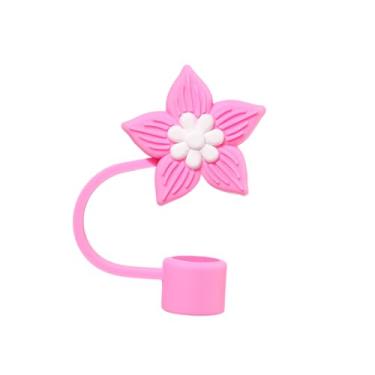 Imagem de Capa de palha Rose Stars para copo Stanley de 40 e 850 g, tampa de silicone de 10 mm para acessórios de copo Stanley, bonito topo de palha para copos, tampa de palha para tampas de ponta de canudos