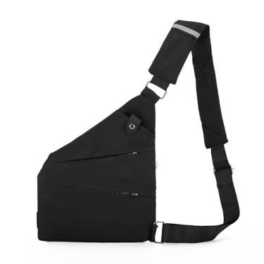 Imagem de Mochila de ombro nova bolsa tiracolo ajustável portátil para viagem ao ar livre para esportes, bolsa de trabalho para homens, Preto 1, Medium, Preto1