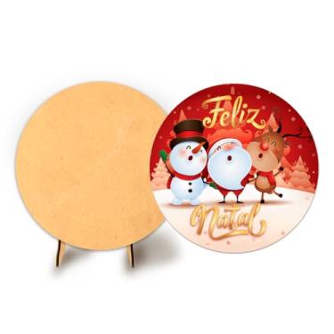 Imagem de Painel Redondo Com Elastico 50cm Flores + Suporte MDF (NAT135)