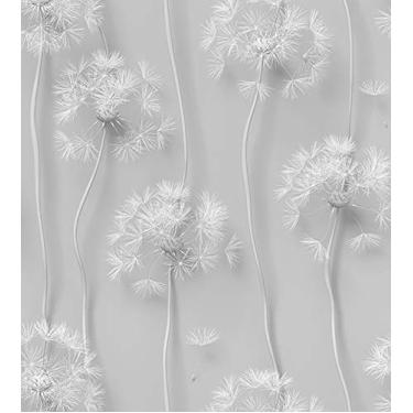 Imagem de Papel de Parede Adesivo Blackout Autocolante Efeito 3D Flor Dente de Leão Decoração Sala Quarto 3 Metros