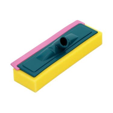 Imagem de Rodo Aplicador de Cera com Borracha para Limpeza, Espuma Multiuso para Porcelanato e Vidros, Amarelo e Verde