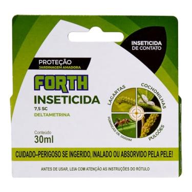 Imagem de Forth Inseticida, Líquido, Defensivo, Deltametrina, Concentrado, Contra Lagartas, Formigas de Jardim, Cochonilhas, Pulgões, Frasco, 30ml