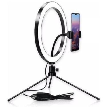 Imagem de Iluminador Ring Light 10 Polegadas 26Cm Com Tripé De Mesa