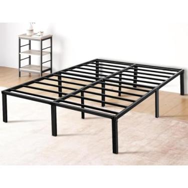 Imagem de Hivento Estrutura de Cama Casal de Metal, Suporta até 400 kg, Estrutura Estável e Silenciosa, 34 cm de Altura Sob a Cama, 188×138×34 cm, Fácil de Montar, Móvel de Quarto que Economiza Espaço