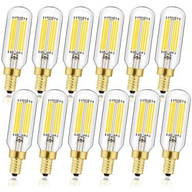 Imagem de Lâmpada LED Leools Dimmable T6 6W 4000K 600lm E12, pacote com 12