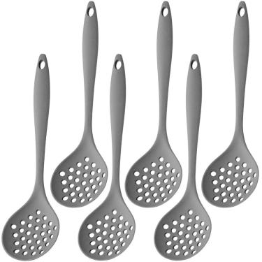 Imagem de Escumadeira De Silicone Preta Grande Kit 06 Un