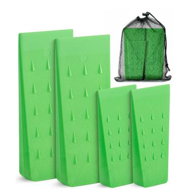 Imagem de UNCO - Cunhas de corte de árvores com pontas, 4 peças, 14 cm e 20 cm, verde, cunhas de plástico para corte de árvores, ferramentas e equipamentos de registro