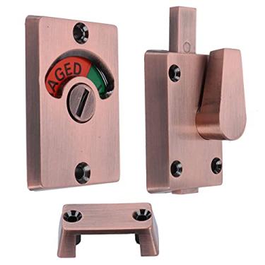 Imagem de Zerodis Fechadura de Porta Divisória, Jardinagem Doméstica, Melhoria da Casa, Fechadura de Janela de Porta, de Parafuso Com Botão Giratório para Banheiros Públicos, 12-18mm, Adequado para