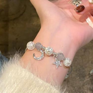 Imagem de Pulseira elástica feminina moderna com corrente de zircônia cúbica hipoalergênica acessórios de moda joias presentes, One Size, liga metálica, Sem Pedra Preciosa