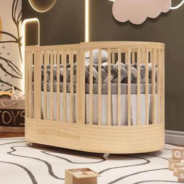 Imagem de Berço Redondo Divicar 3 em 1 Evolutivo Coleção Wave, nature