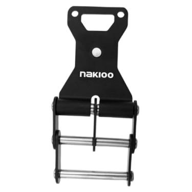 Imagem de Fenteer Fivela de liberação rápida para cinto de ferramentas, para pochete, em liga de alumínio, e segura, Preto