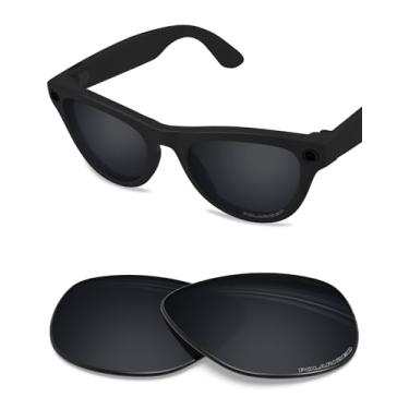 Imagem de BLAZERBUCK Lentes de reposição polarizadas anti-sal para RayBan Meta Skyler RW4014 (Gen 2) 52 mm - Preto