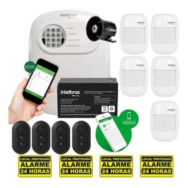 Imagem de Kit Alarme Intelbras Anm 24 5 Sensor Presenca Sf 4 Controles