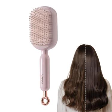 Imagem de Escovas De Cabelo Para Mulheres - Auto-Limpante Retrátil - Pente De Massagem Retrátil Para Viagem | Para Mulheres E Homens Cabelo Liso Cacheado Grosso Longo Seco Uso Diário Em Casa E Salão