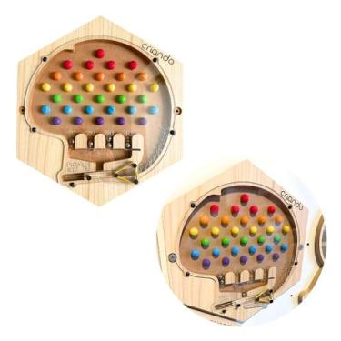 Imagem de Painel Sensorial Colmeia Pinball Brinquedo Educativo de Parede Criando