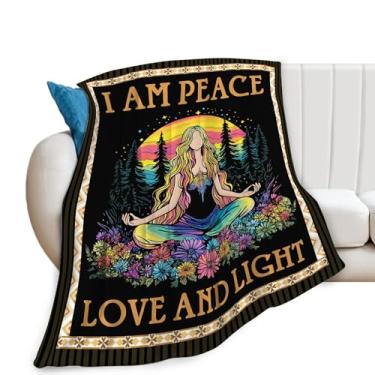 Imagem de Cobertor de ioga, cobertor colorido, presentes de ioga, cobertores de meditação, flanela de pelúcia para mulheres, homens, meninos, meninas, adultos, roupa de cama macia para sofá-cama, escritório
