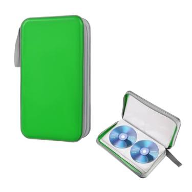 Imagem de ZNDAW Capa de DVD para carro, organizador de CD com capacidade para 96 unidades, suporte de armazenamento de DVD de plástico rígido, organizador de carteira de armazenamento de disco de CD para