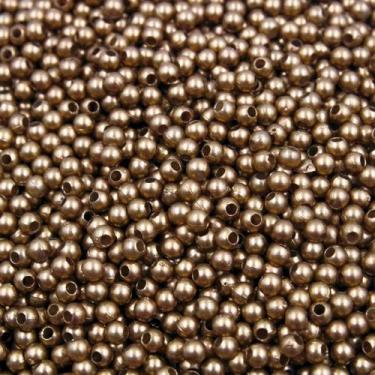 Imagem de PÉROLA DE ABS LISA Nº 03 20G PEROLA 3MM - LADEIRA BIJUTERIAS, Marrom