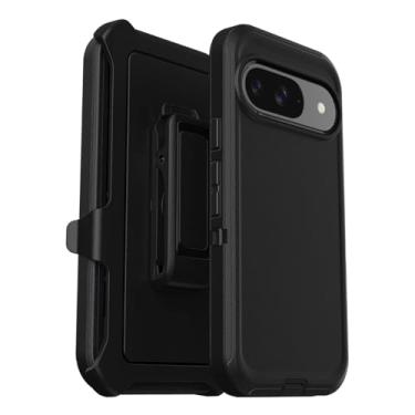 Imagem de Capa Defender para Google Pixel 9 e Google Pixel 9 Pro, à prova de choque, à prova de quedas, ultrarresistente com proteção de porta, inclui clipe de coldre suporte preto