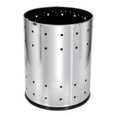 Imagem de Lixeira Aço Inox Telada 13 Litros Para Casa Ou Escritório