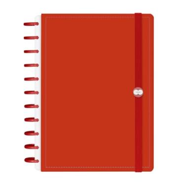 Imagem de Caderno Iscool Disc Inteligente 140 Folhas Solid Colors Vermelho G+