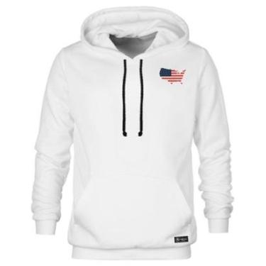 Imagem de Blusão Moletom Calttony Canguru Eua com Capuz e Bolso-Unissex