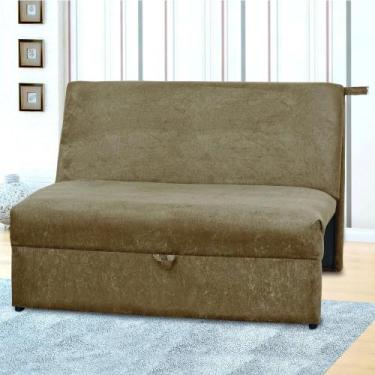 Imagem de Sofá Cama Malú 2 Lugares - Suede Amassado - Marrom - Matrix, Marrom