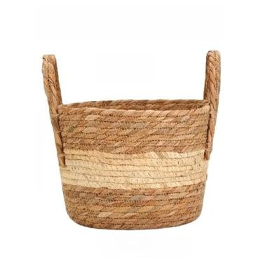 Imagem de Cesto De Palha Cachepot Decoração Chic Boho Rustico Moderno