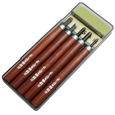 Imagem de Yoshiharu Talheres HP-5 Cinzel Yoshiharu de aço premium, caixa de plástico, conjunto de 5