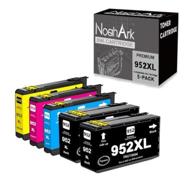 Imagem de NoahArk 5 pacotes de cartucho de tinta compatível com 952XL para 952 952XL use para Officejet Pro 7740 8210 8710 8720 8740 8715 7720 8725 8730 8735 8745 impressora (preto ciano magenta amarelo, 5