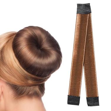 Imagem de Máquina de fazer coque de cabelo donut feminino, estilo anel, coque médio, donut, coque, acessórios de cabelo, café