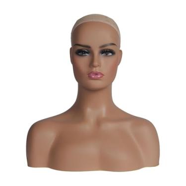 Imagem de Ysyqkn Cabeça de Manequim Feminina Careca, Modelo de Exposição Cosmética, Suporte de Exposição de Chapéu Multifuncional, Suporte de Exposição de Peruca para