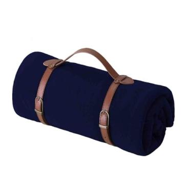 Imagem de Cobertor de lã pesado, cobertor e mantas, feminino, masculino, adulto, longo, solteiro para sofá, quente, macio, confortável para outono e inverno, portátil, lavável na máquina (ciano, 100 x 150 cm)