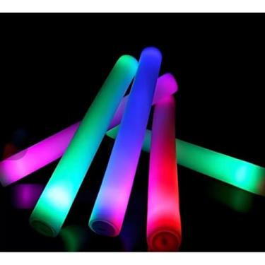 Imagem de Bastão de Espuma LED RGB Piscante 40cm para Festa – Neon Colorido para Casamento Shows e Aniversários (5)