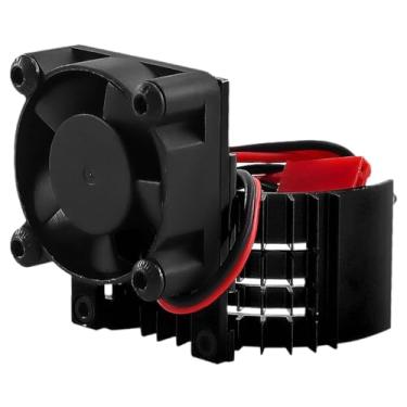 Imagem de KiBcsLic Ventoinha de refrigeração para motor de carro RC, dissipador de calor para motores elétricos, de dissipação de calor para carros RC nas, Preto