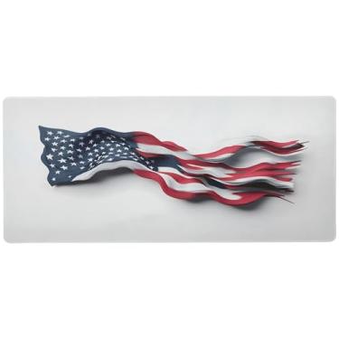 Imagem de SEHANY Tapete de mouse grande bandeira americana 80 x 30 cm antiderrapante para jogos com base de borracha de 3 mm de espessura, protetor de mesa para laptop, mesa para jogadores, desktop, escritório