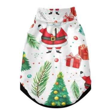 Imagem de SEHANY Casaco de Natal para cães pequenos, superquente à prova de vento, jaqueta de inverno macia e aconchegante para animais de estimação, moletom para clima frio de neve com furo de trela, P