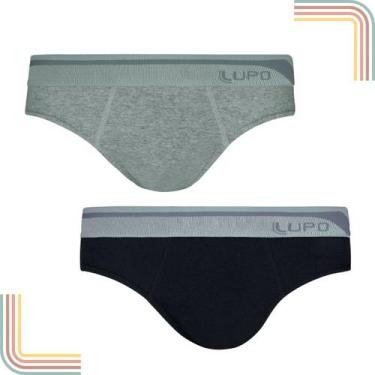 Imagem de Kit 2 Cuecas Masculinas Lupo Slip 100% Algodão 00412-002, Sortidas, GG