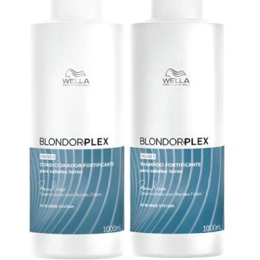 Imagem de Wella - BlondorPlex -KIT -Condicionador 1L + Shampoo 1L - WELLA PROFIS