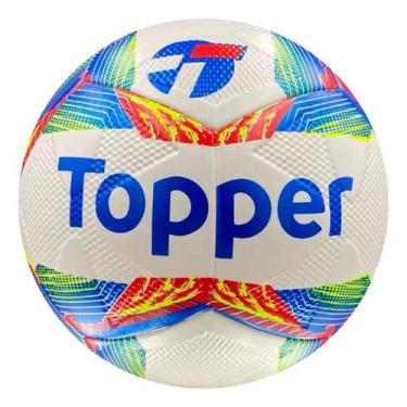 Imagem de Bola Topper Slick 24 Society Cor Branco, Azul e Vermelho