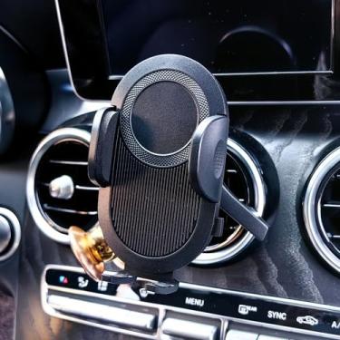 Imagem de XHRING Suporte de celular de carro para Mercedes Benz C300 GLC 300 GLC300 A B C E S G CLA GLB GLC GLK CLS Class 250 350 450 Sprinter EQB Acessórios Round Air Vent Mobile Cellphone Stand 2024
