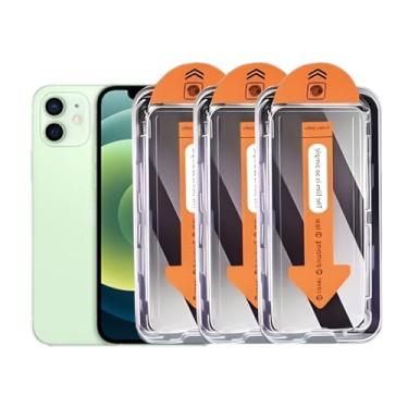 Imagem de Protetor de tela de privacidade para iPhone 12 / iPhone 12 Pro 2020 6,1 polegadas pacote com 3 capas antiespião privadas, vidro temperado