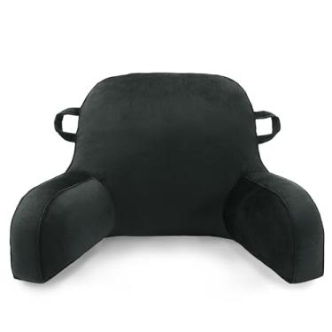 Imagem de LiveGo Almofada de leitura para crianças, almofada de veludo com suporte para as costas para sentar na cama e adultos, almofada de apoio para crianças com braços e encosto para crianças, meninos e