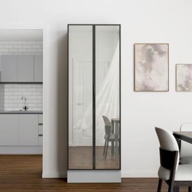 Imagem de Cristaleira 2 Portas Reflecta 70cm Nara CabeCasa MadeiraOriginals - Ca