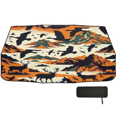 Imagem de Burbuja Guarda-sol de para-brisa de carro, guarda-chuva de para-brisa dobrável de animais de montanha bloqueia raios UV e calor solar, adequado para caminhonete Sedan SUV na maioria dos veículos